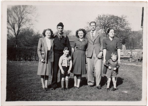 Paul and Doris with Mrs Borland and boys Eric and Jean Connell1948 Carmunnock