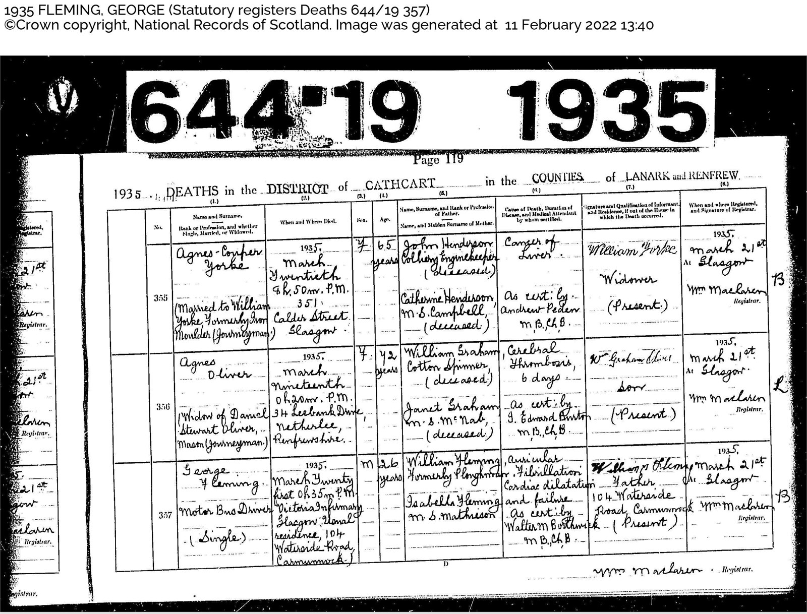 George Fleming Death